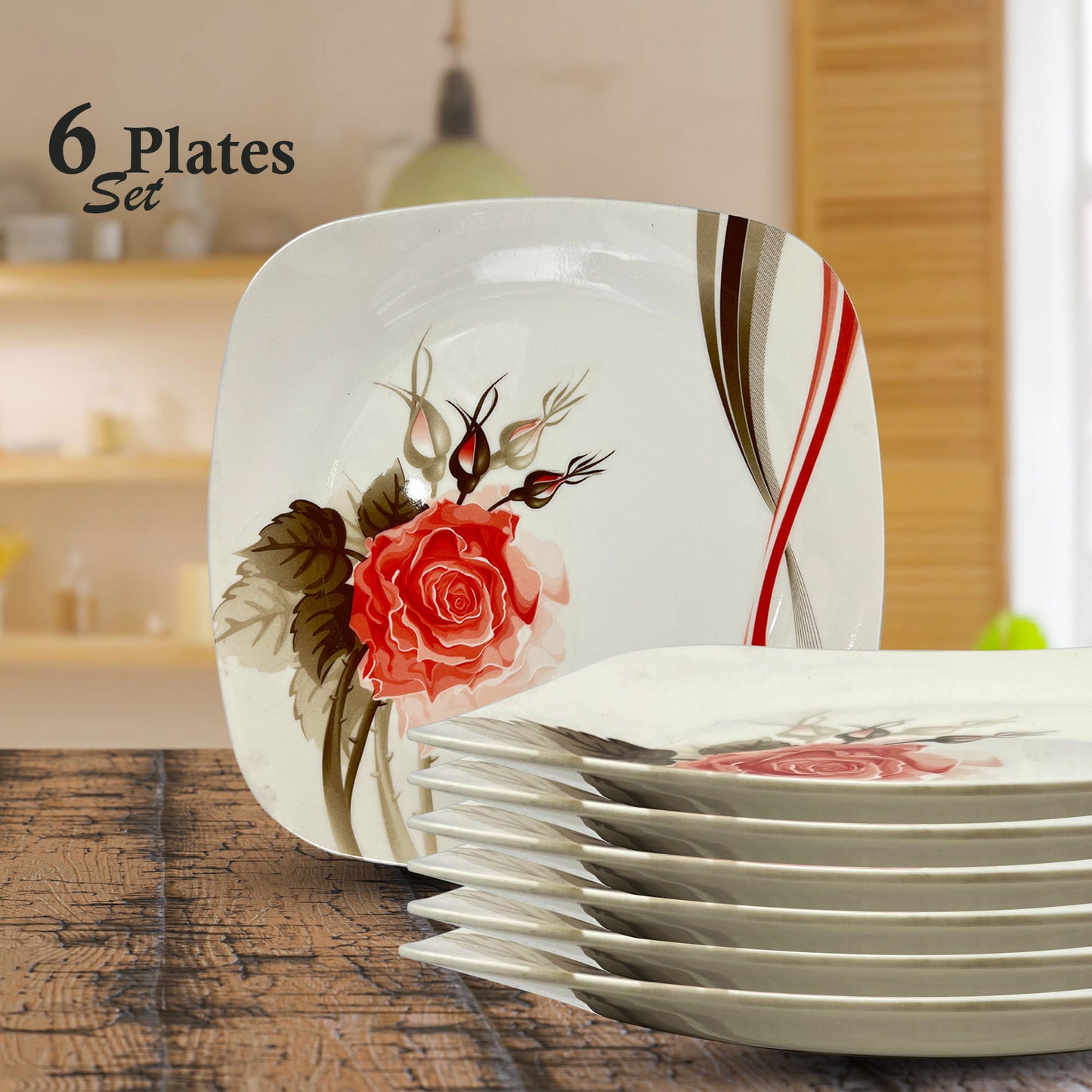 Double Glazed Rectangle Large Rice Plates - R1