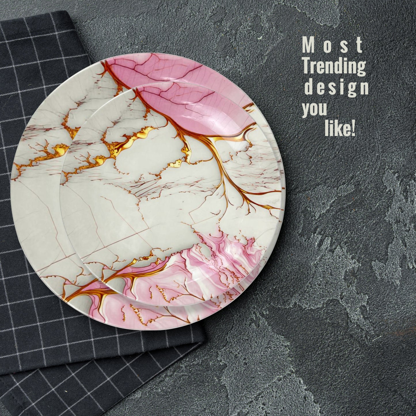 Double Glazed Round Large Rice Plates - D2