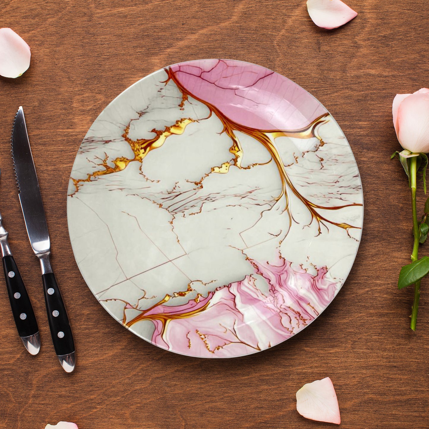 Double Glazed Round Large Rice Plates - D2