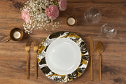 77 Pieces Melamine Double Glaze Dinnerware Set - Excellent 09 [8 Person Serving]