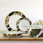 77 Pieces Melamine Double Glaze Dinnerware Set - Excellent 09 [8 Person Serving]