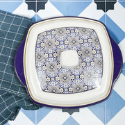 Double Glazed Rectangle Curry Bowl with Lid & Small Soup Bowl Set - R2