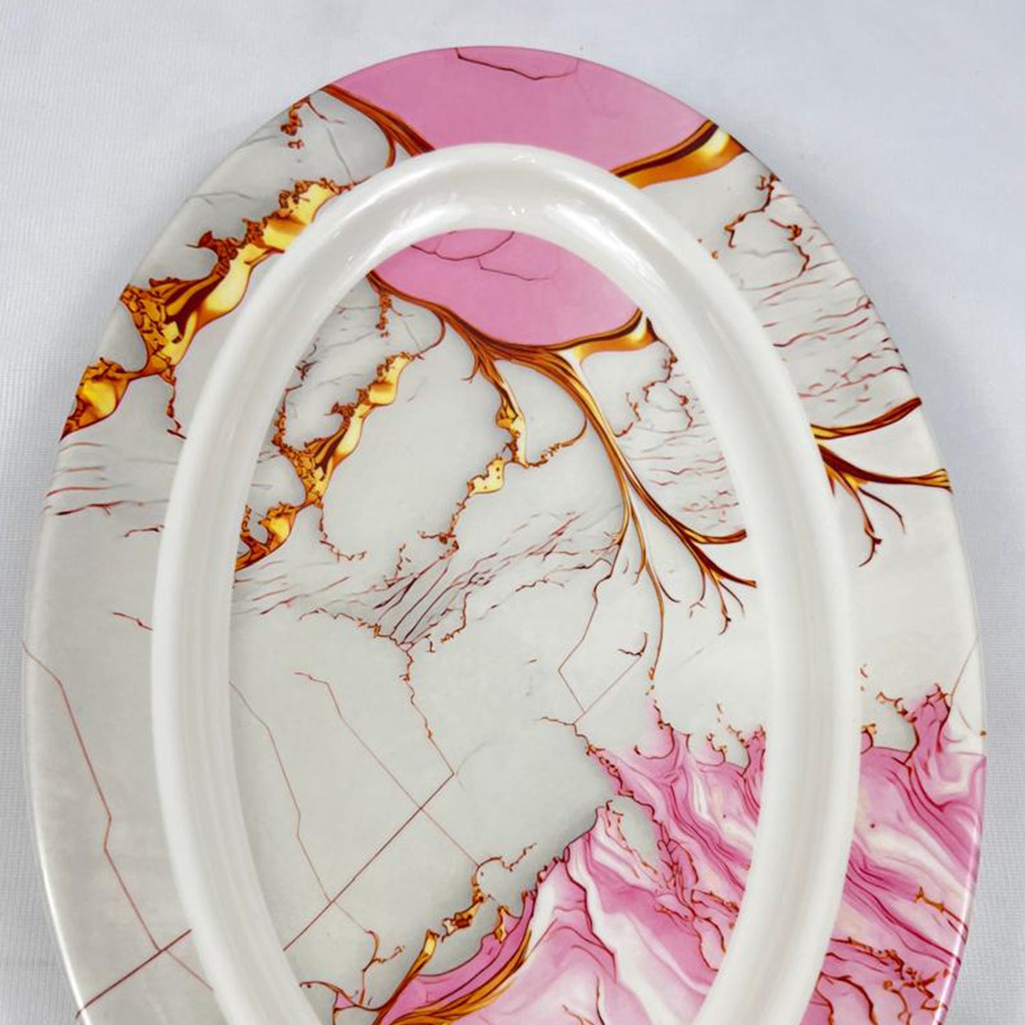 Set of 2 Double Glazed Round Rice Tray - D2