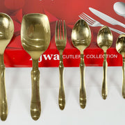 28 Pieces Stainless Steel Cutlery Gift Set - Gold Plated