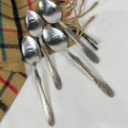 Stainless Steel Table Spoon Set – Elegant Flower Design