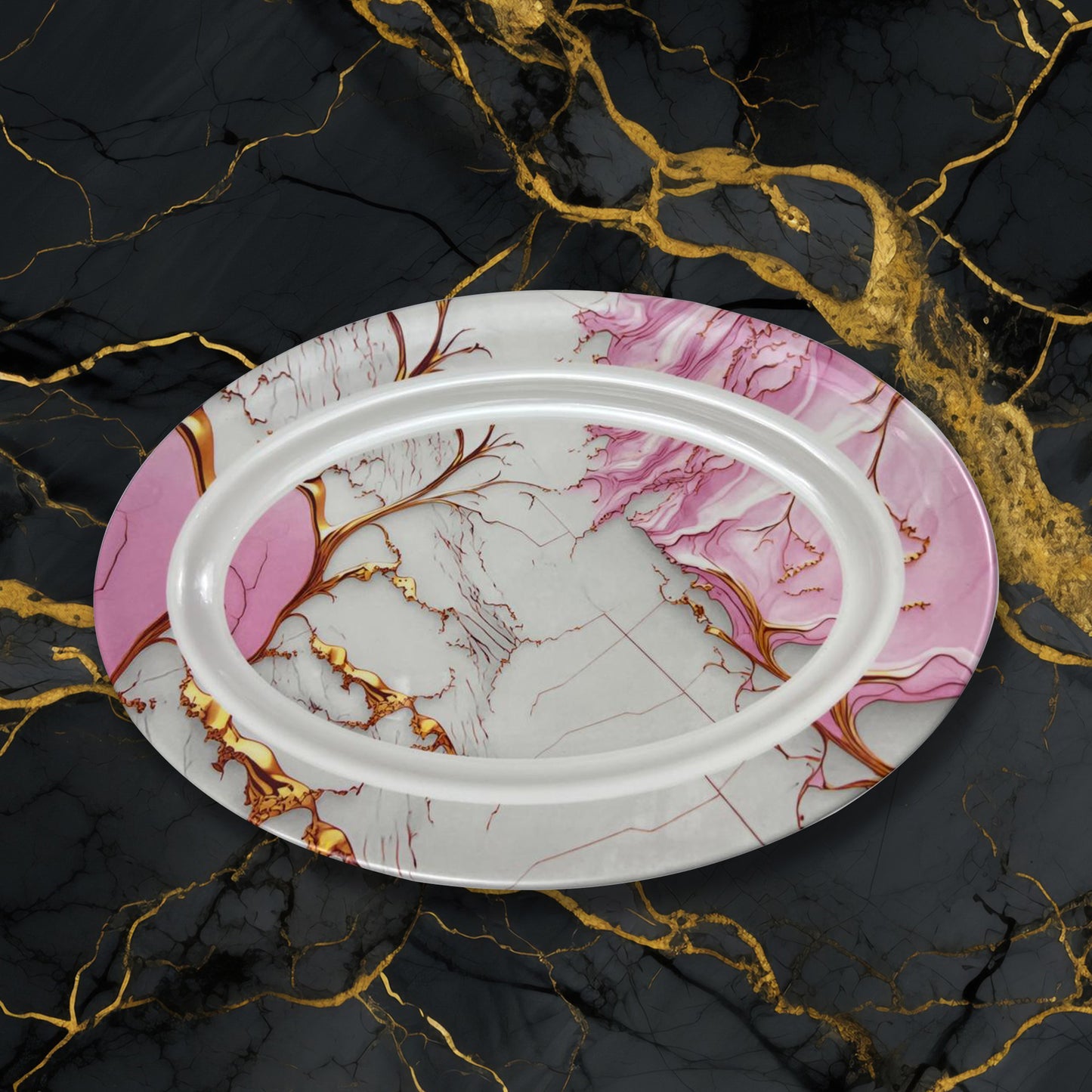 Set of 2 Double Glazed Round Rice Tray - D2