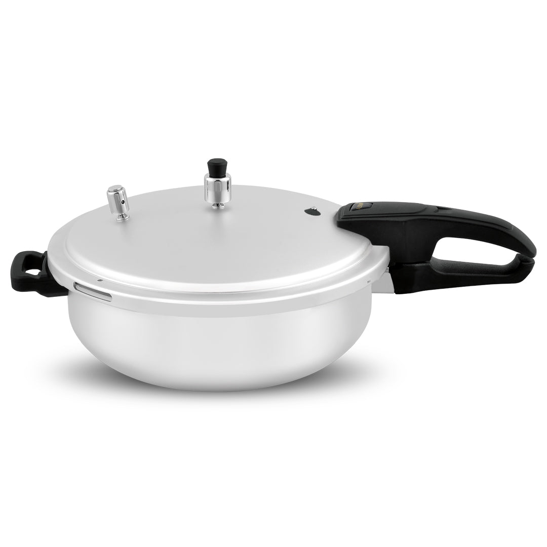 Premium Quality Green 2 in 1 Wok Plus Pressure Cooker [Karahi Cooker] with Glass Top