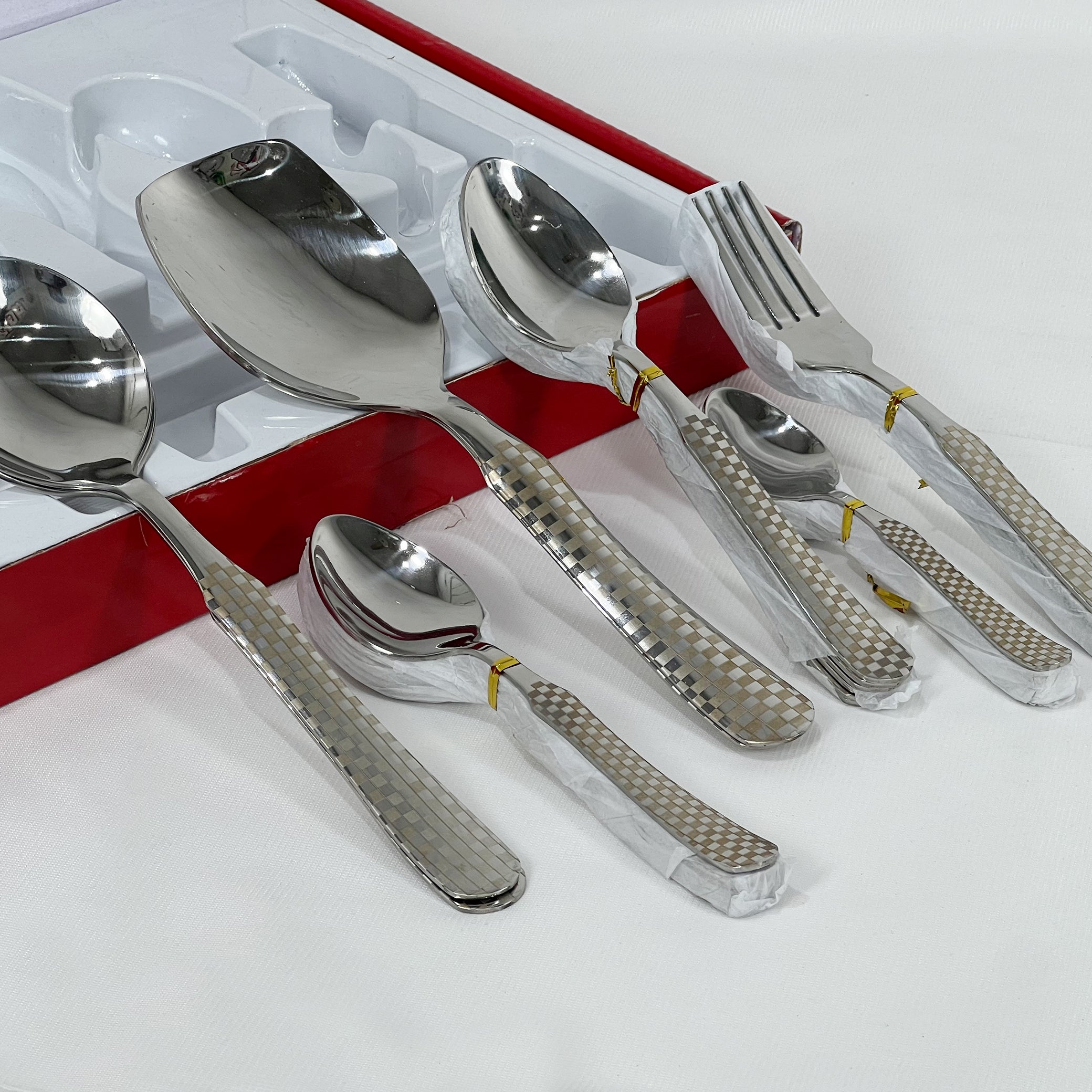 29 Pieces Stainless Steel Cutlery Gift Set - Square