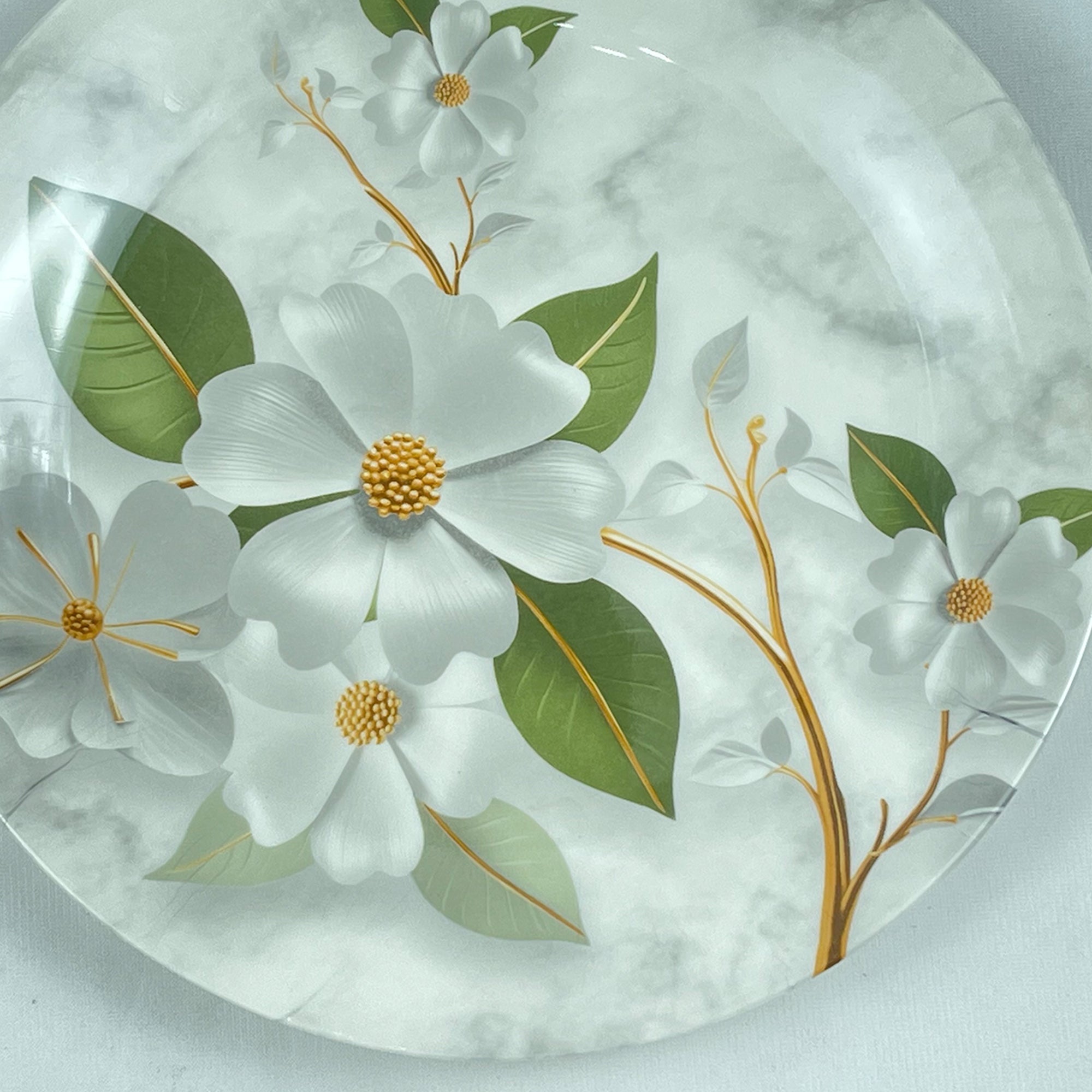Double Glazed Round Large Rice Plates - D3