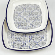 Double Glazed Rectangle Large Rice Plates - R2