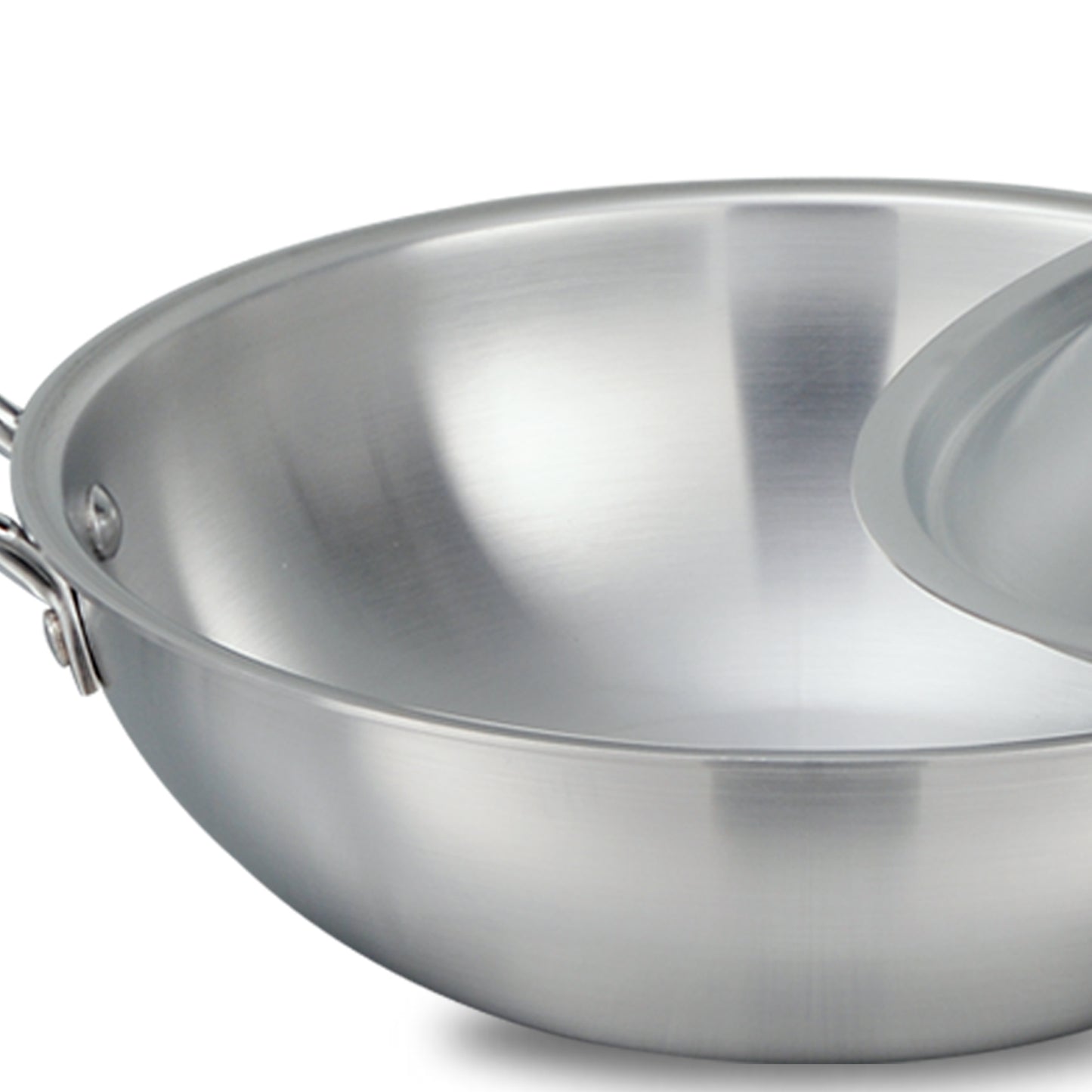 Metal Finish Aluminum Wok/Krahi Set