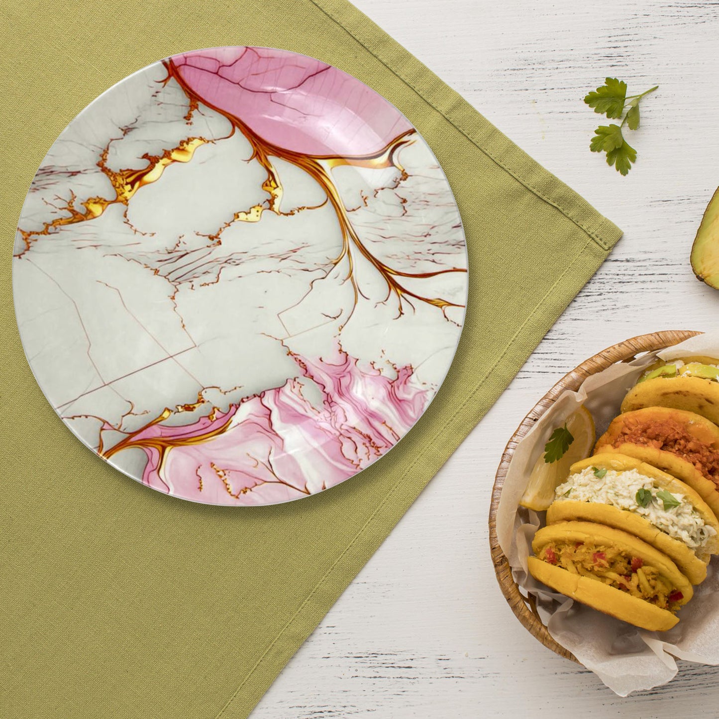 Double Glazed Round Large Rice Plates - D2