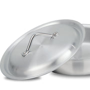 Metal Finish Aluminum Fry Pan with Lid