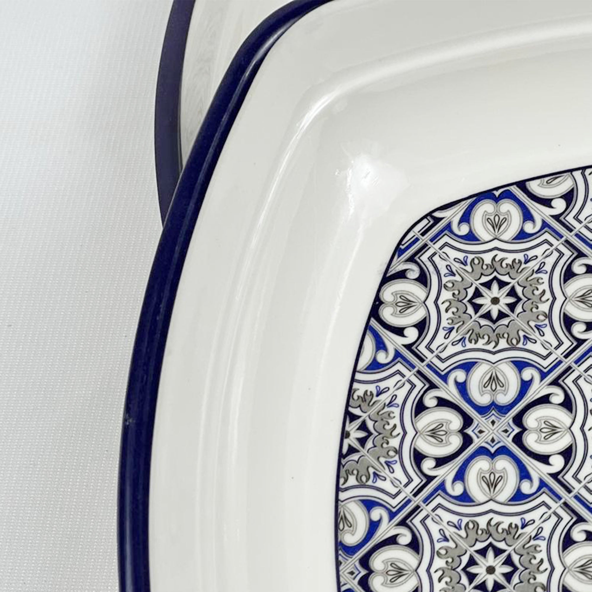 Double Glazed Rectangle Large Rice Plates - R2