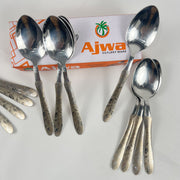 Stainless Steel Table Spoon Set – Elegant Flower Design