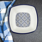Double Glazed Rectangle Curry Bowl with Lid & Small Soup Bowl Set - R2