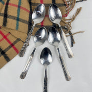 Stainless Steel Table Spoon Set – Elegant Grass Design