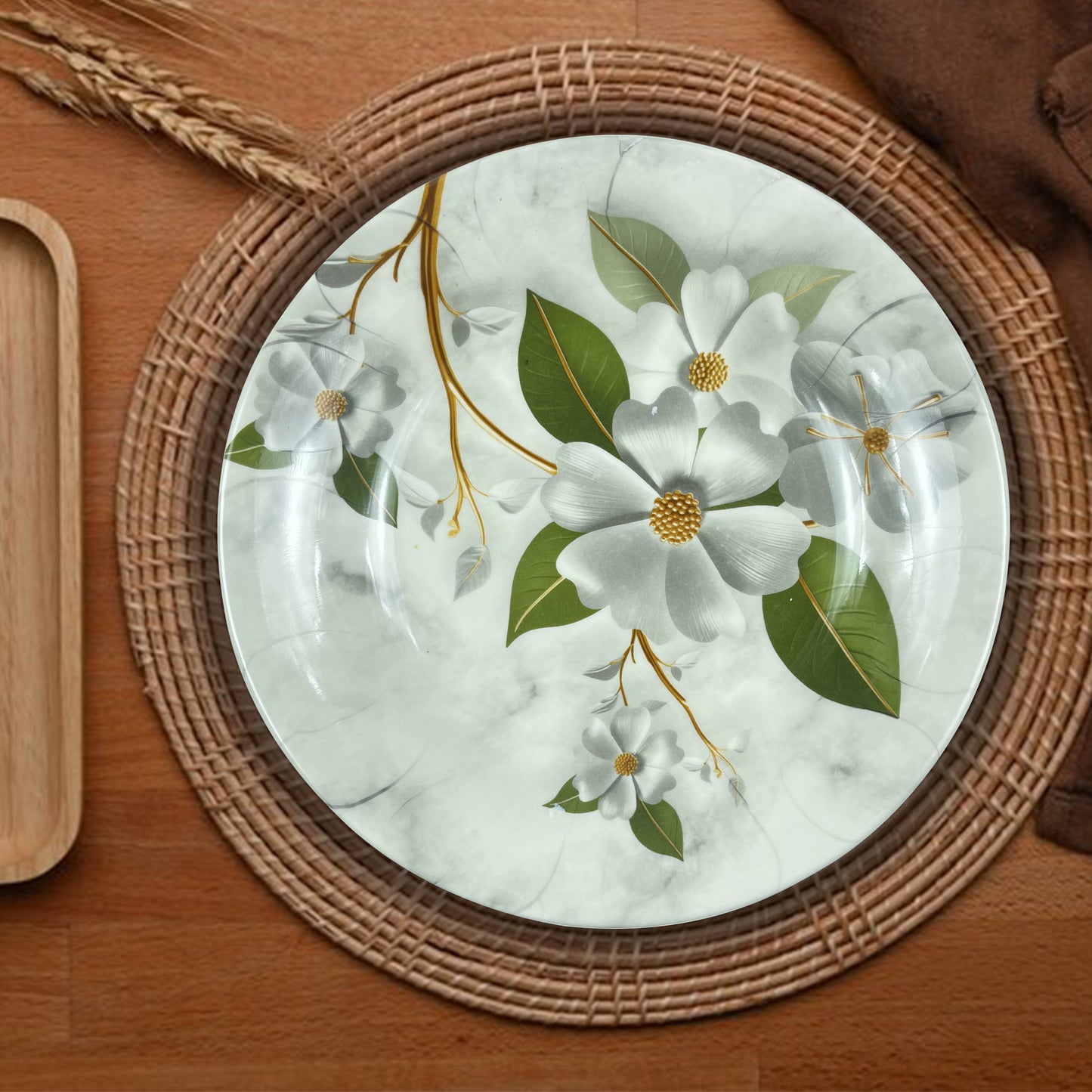 Double Glazed Round Small Rice Plates - D3