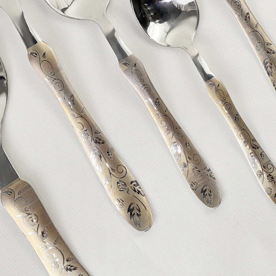 29 Pieces Stainless Steel Cutlery Gift Set - Flower