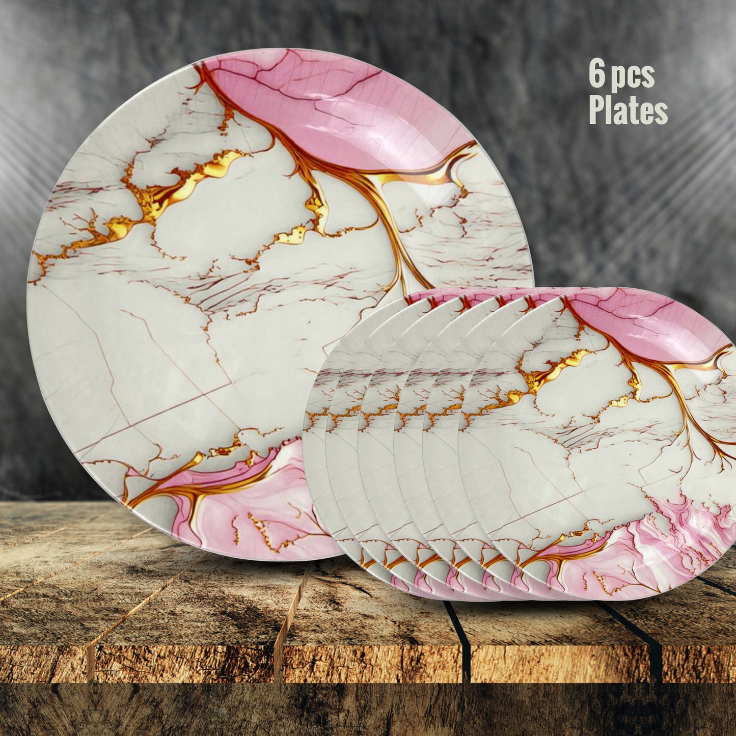 Double Glazed Round Large Rice Plates - D2