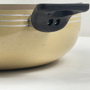 Non Stick Marble Coating Classic Wok/Karahi with Glass Lid - Beige