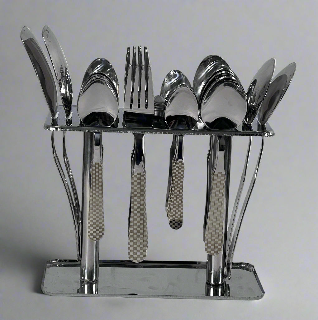 29 Pieces Stainless Steel Cutlery Gift Set - Square