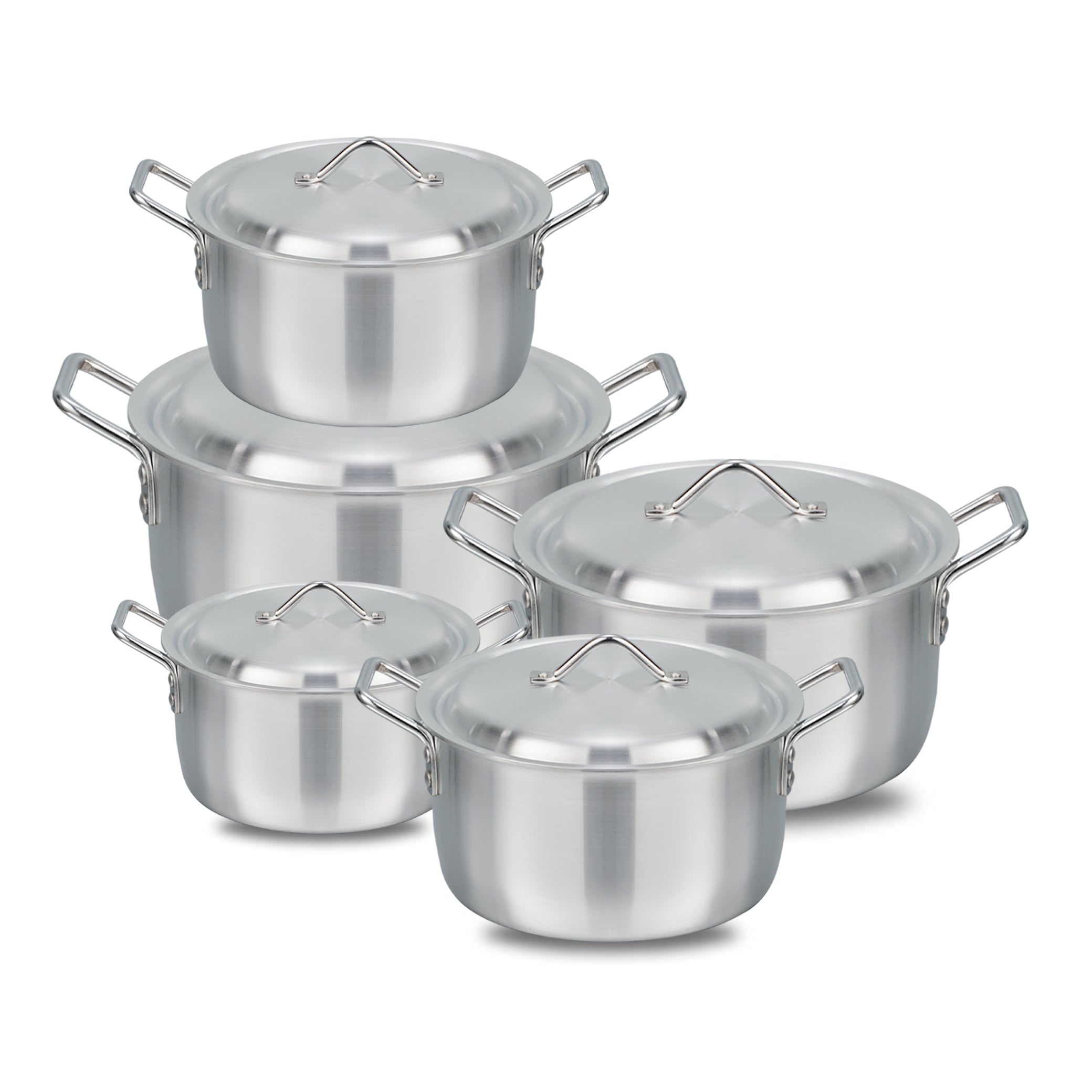 10 Pieces Aluminum Baby Casserole Set - 18 to 28 cm