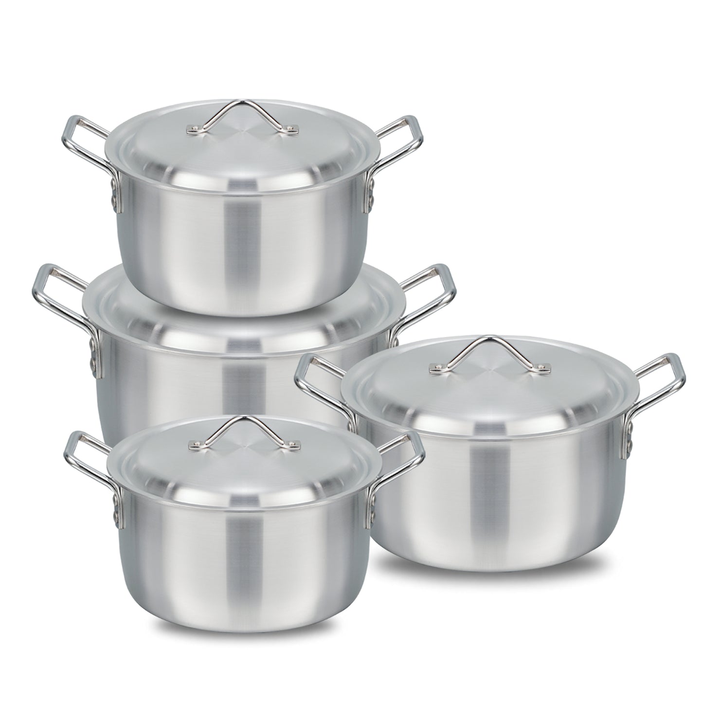 08 Pieces Aluminum Super Casserole Set - 34 to 41 cm