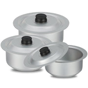 6 Pieces Anodized Aluminum Super Deluxe Casserole Set - 41 to 49 cm