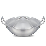 Metal Finish Aluminum Wok/Krahi Set